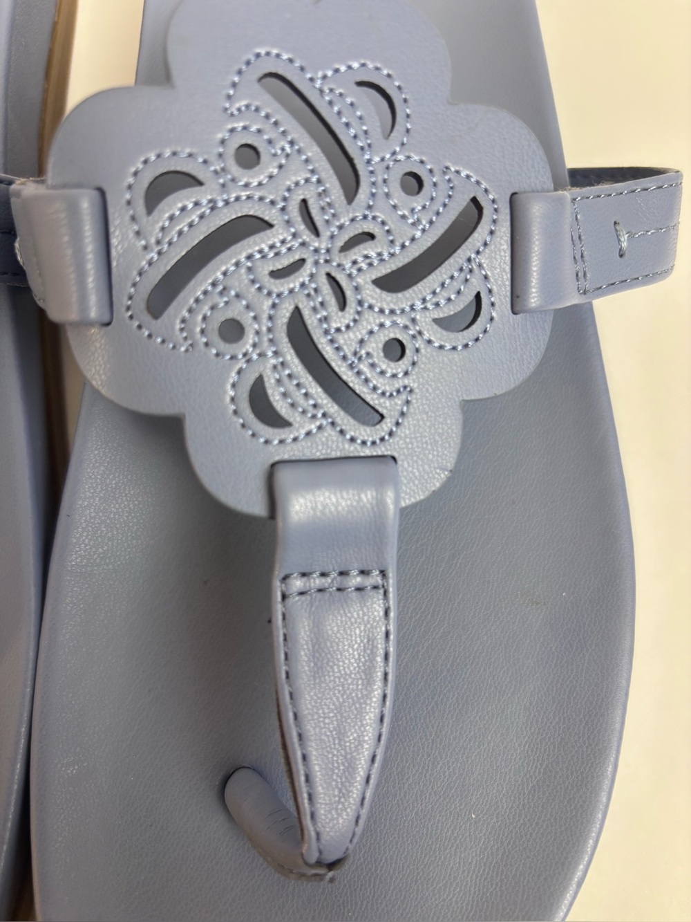 Sam & Libby Alexandra Floral Thong Flip Flop Sandals Slip-On Medallion Blue 10 - Picture 7 of 13